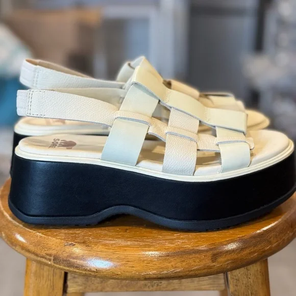 Woman's Heels SOREL Dayspring™ Slingback Platform Sandal Cream Size 6 Women’s - Picture 3 of 7
